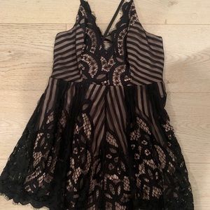 Black lace romper